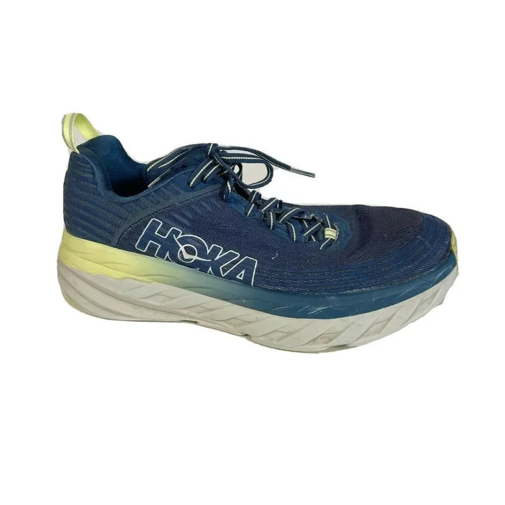 Hoka One One Womens Bondi 6 Running‎ Sneakers Blue Sz 10 Rubber Athletic 1019270